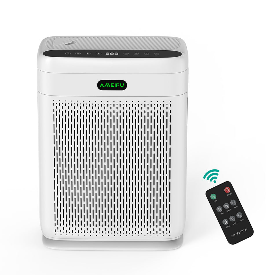 3000 sq. ft. True HEPA Room Air Purifier in White, 206 CFM with Remote, Smoke Odor Removal, 30dB Sleep Mode, Ozone Free