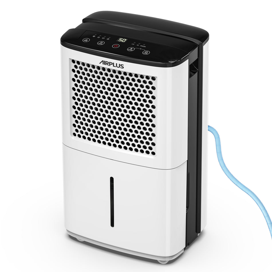 38 pt. 2,000 Sq. Ft. Dehumidifier with Bucket and Drain Hose for Basement, Garage, with Auto Defrost, 24H Timer in White