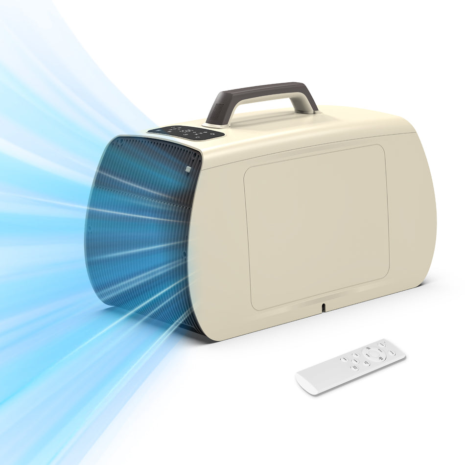 5500 BTU Portable Air Conditioner Cools 175 sq.ft. with Remote, Dehumidifier, 2-Exhaust Pipe for Tent, Camper (White)