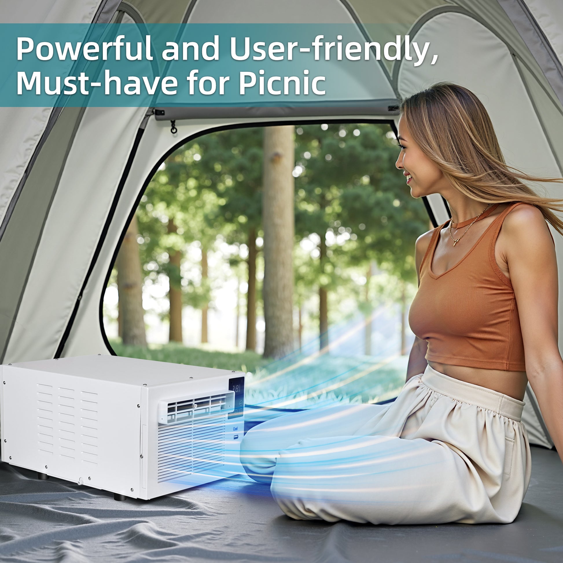 2300 BTU Portable Air Conditioner Cools with Remote, 45 sq.ft. with De – EdenDirect
