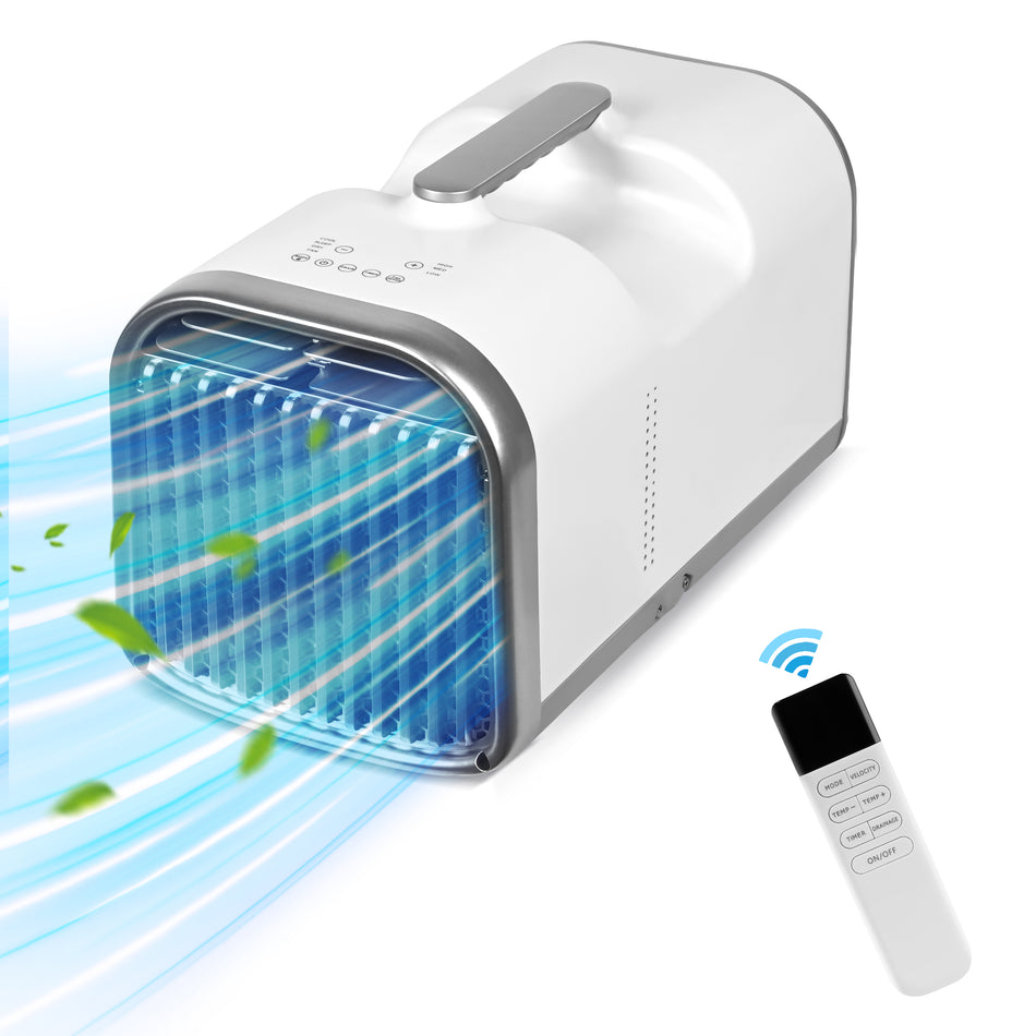 5000 BTU Portable Air Conditioner Cools with Remote, 150 sq. ft. with Dehumidifier in White for Tent, Camping, RV Travel