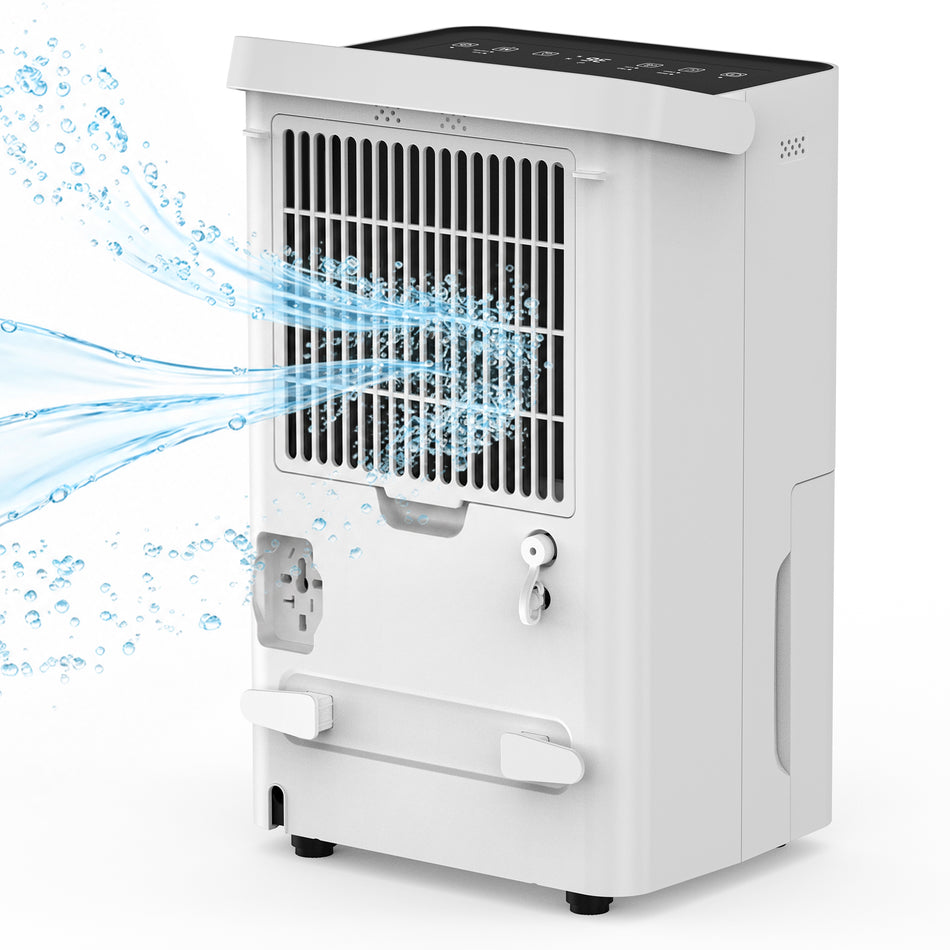 30 pt. 1,500 sq.ft. Portable Dehumidifier in White with Auto Defrost, Activated Carbon Filter, Timer, Automatic Shutoff