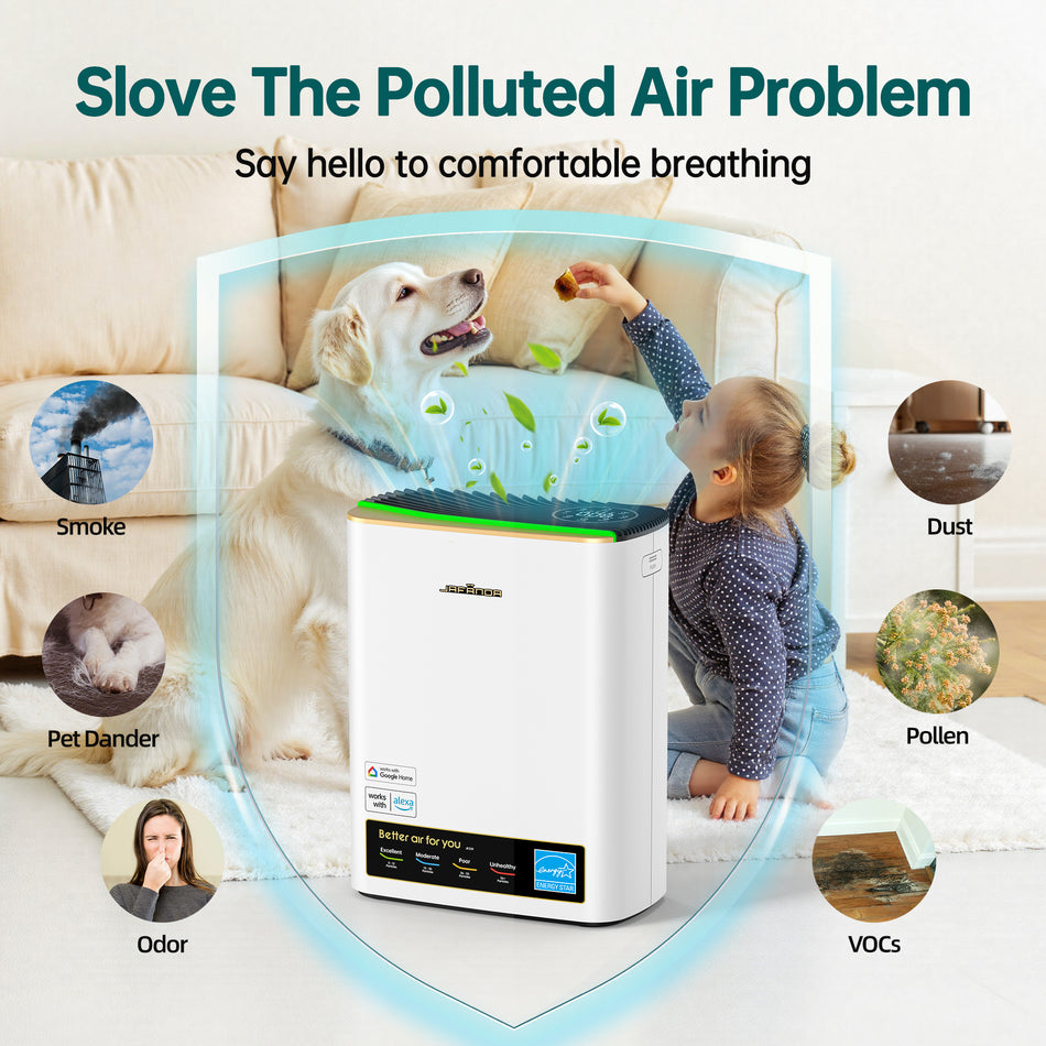 2350 sq. ft. True HEPA 13 Room Air Purifier in White, Activated Carbon, Odor Remove, 20 dB Sleep Mode, Energy Star