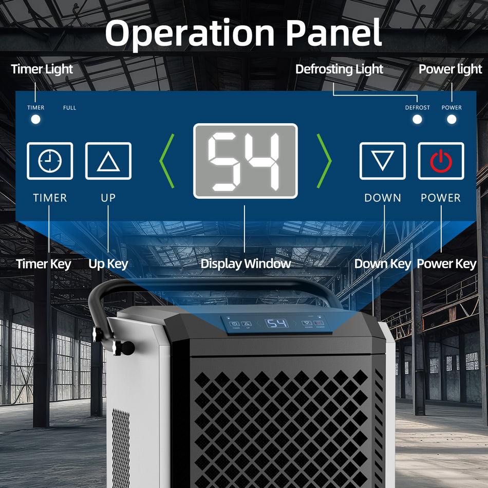 250-Pint 8,000 sq. ft. Commercial Dehumidifiers for Basements