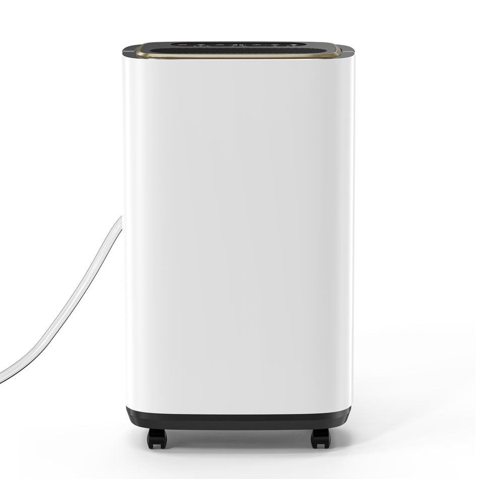 50 pt. 4500 sq. ft. Portable Dehumidifier in White, with Bucket, Drain Hose, Continuous Run, 24H Timer, Child Lock, 40dB