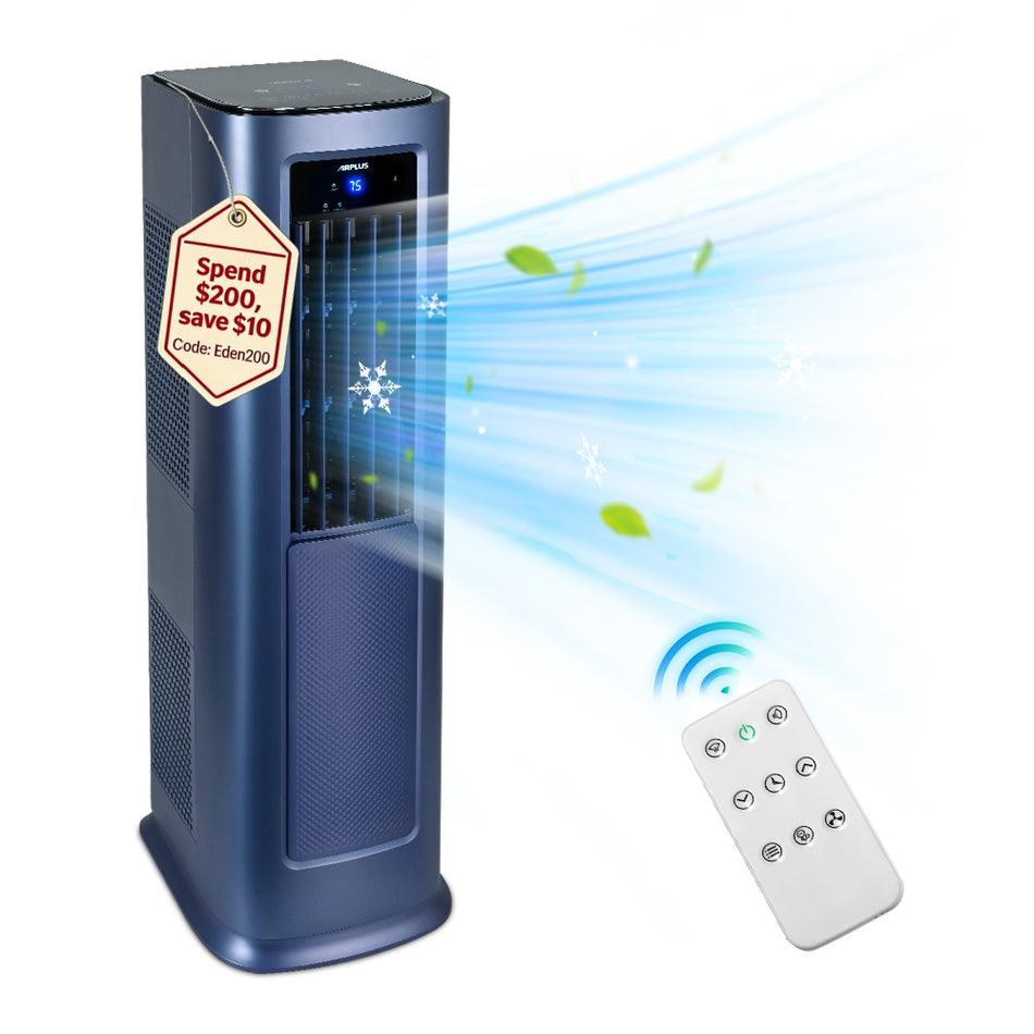 7,800 BTU (DOE) Portable Air Conditioner Cools 7,00 Sq. Ft. with Heater and Dehumidifier, with Remote Control