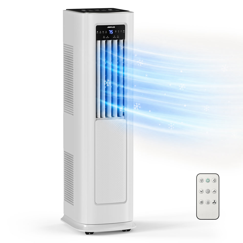3500 BTU (DOE) 115-Volt Vented Medium Room Portable Air Conditioner with Heater, Remote Included