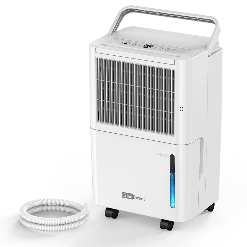 22 Pint Portable Dehumidifier For Basements , Bathrooms , Crawlspaces White