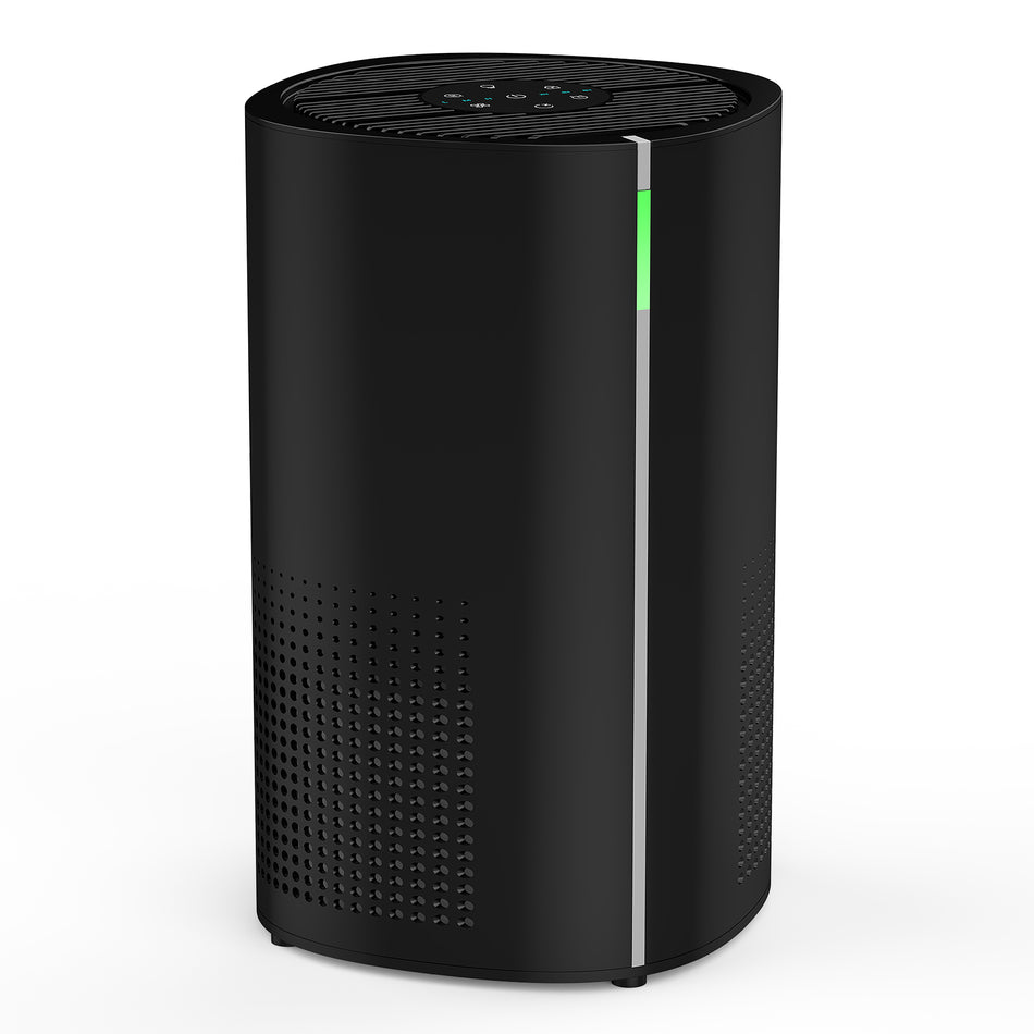 1655 sq. ft. HEPA-True Console Air Purifier in Black, 147 CFM, 5-Fan Speed with Auto and Sleep Mode Best for Bedroom