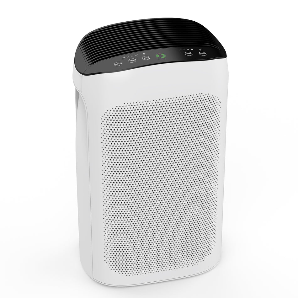 495 sq. ft. 3-Speed HEPA - True Portable Console Air Purifier in Whites,with Timer and Ultra-Quiet Sleep Mode