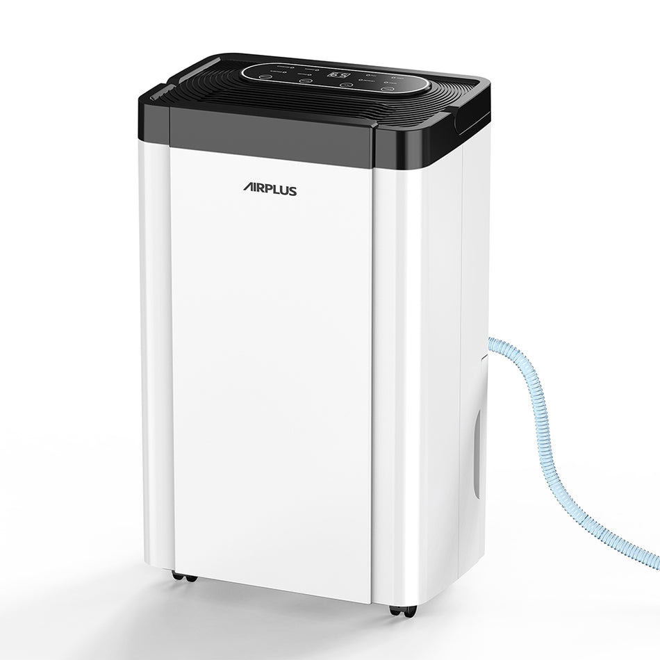 48 pt. 4,500 sq. ft. Dehumidifier for Home in. White with Drain Hose, Bucket for Basement, with Sleep Mode, 24H Timer