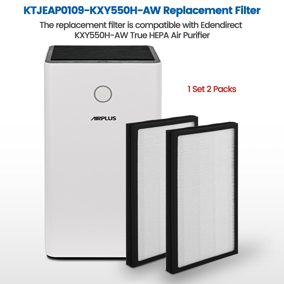 Air Purifier Replacement Filters, True HEPA H13, for Wildfire, Dust, Pollen, 1 Set 2 PCS for 2152 sq. ft. Air Purifier