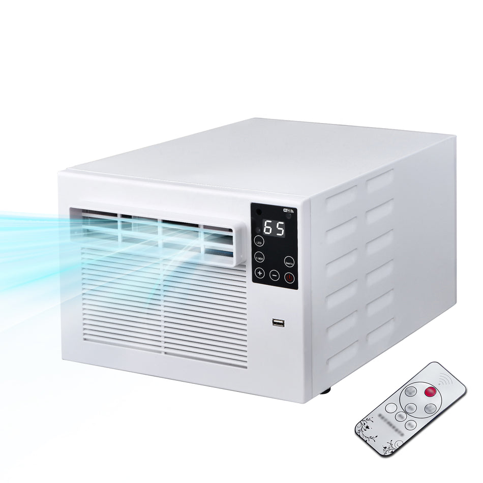 1900 BTU Portable Air Conditioner Cools with Remote, 100 sq. ft. with Dehumidifier in White for Tent, Camping, RV