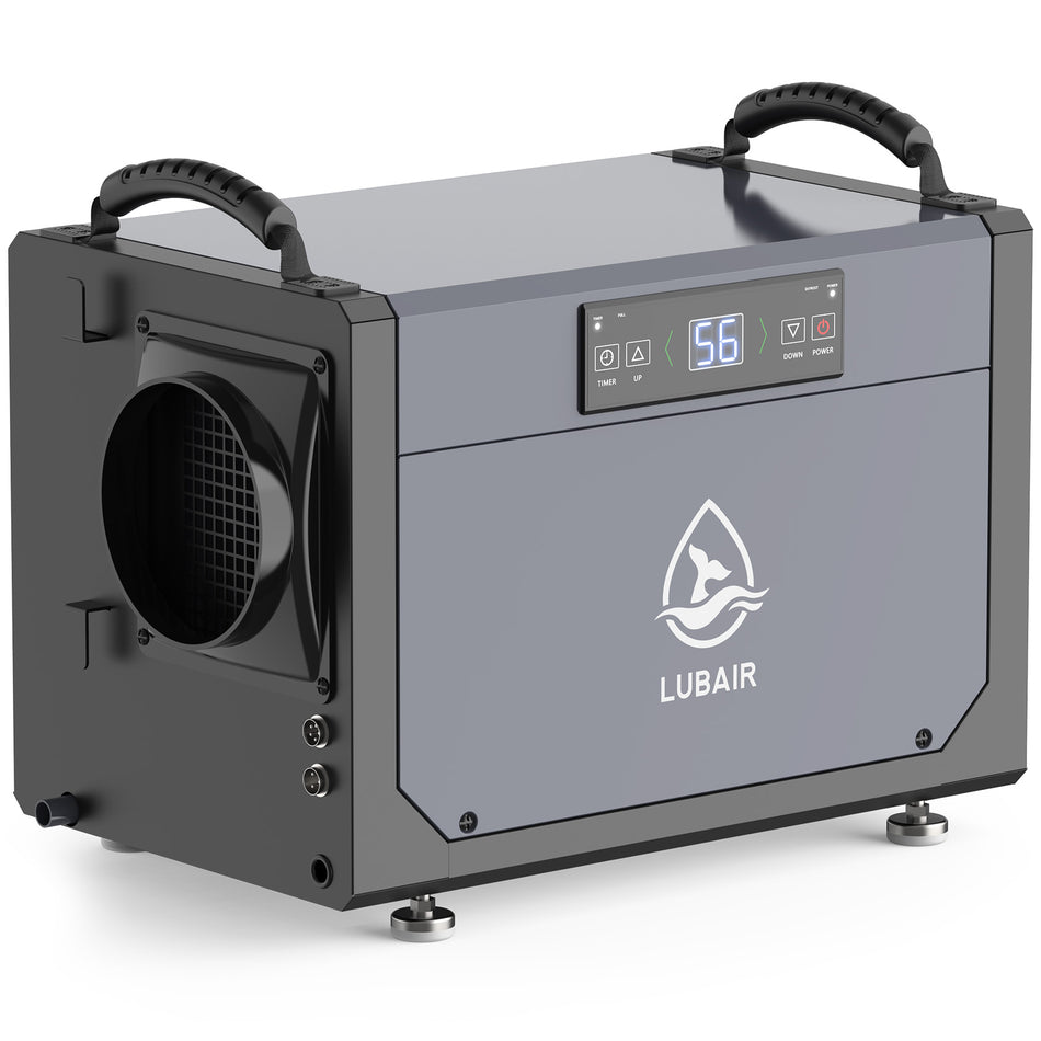 120 pt. 1700 sq. ft. Bucketless Commercial Dehumidifier in Gray, with Drain Hose, Automatic Defrost, Remote Control