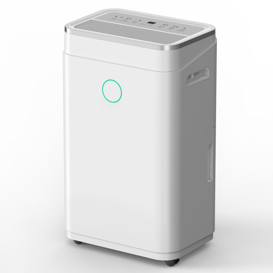 50 pt. 4500 sq. ft. commercial Dehumidifier in. White with Sleep Mode, Timer