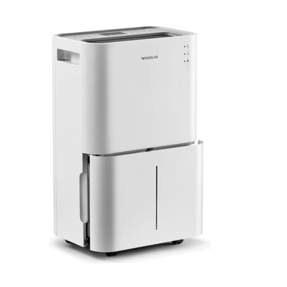 50 pt. 4000 sq. ft. Commercial Dehumidifier in. White with Bucket, Smart Memory