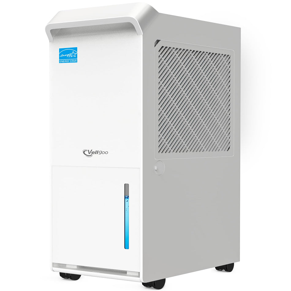 60 pt. 3500 sq. ft. Dehumidifier with Bucket, Continuous Drain, 3 Modes, Pump, and Smart Features in. White