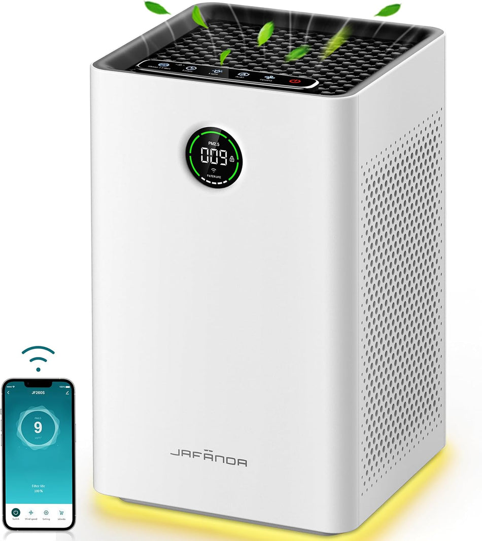 2050 sq ft Coverage Smart HEPA Air Purifier ¨C 23dB Silent Sleep Mode