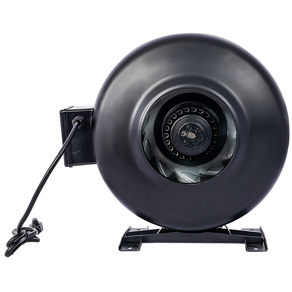 6 in. 1 Fan speeds Floor Fan in Black with Air Circulation Vent Blower for Hydroponics, Basements, and Kitchens
