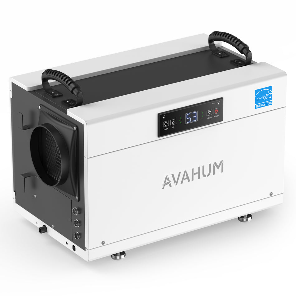 155 pt. 6,000 sq.ft. Bucketless Commercial Dehumidifier in White with Drain Hose, for Crawl Space
