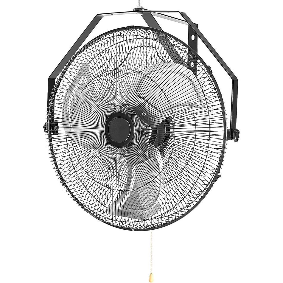18 Inch Metal Wall Mount Fan, 3-Speed High Velocity Fan with 2600 CFM, Vertical & Horizontal Adjustable Tilt for Warehouse, Industrial, Greenhouse, Commercial