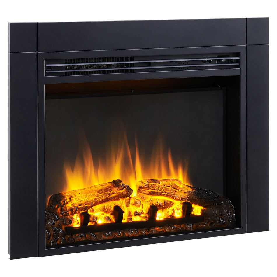 28 in. Ventless Electric Fireplace Insert with Remote Control