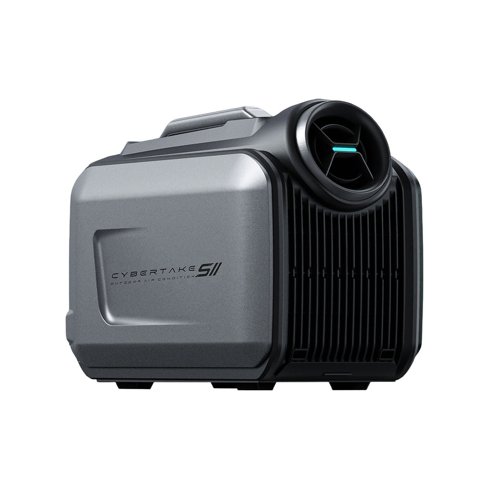 Portable Camping Air Conditioner, Tent AC with 5100 BTU Cooling and 6100 BTU Heating, 8 Hours on 1kWh, 3-Way Power(48V DC, 12-24V Vehicle, 100V-240V Wall), Ideal for Tent, Camping, RV