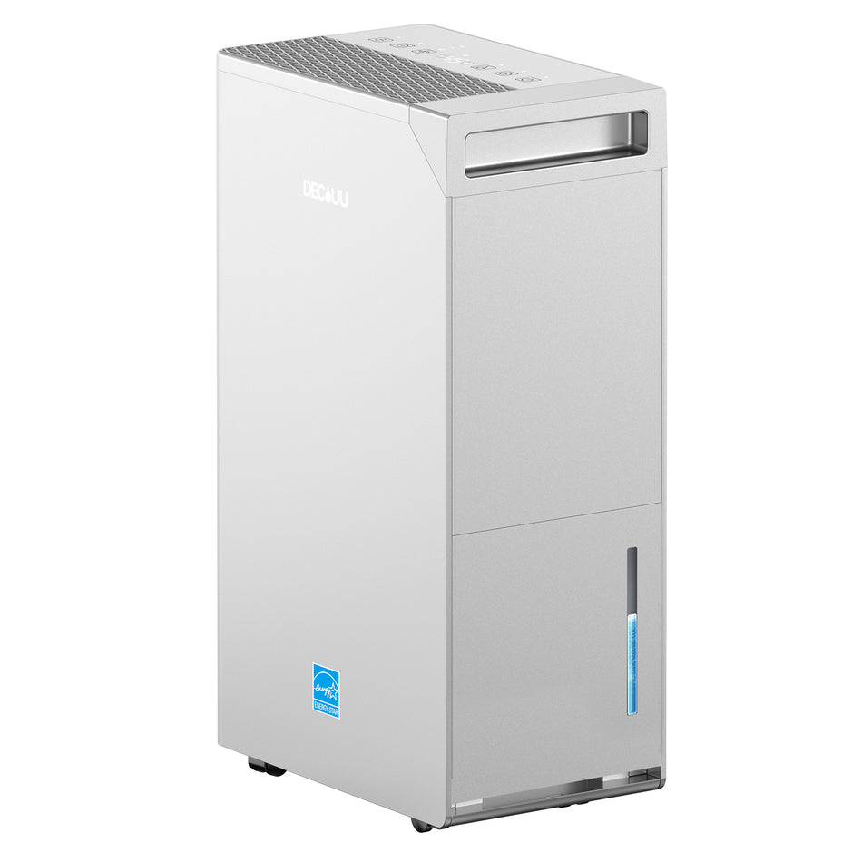 100 pt. 5000 sq. ft. Dehumidifier with Bucket, 3 Drainage Options, Smart Control, and All-Copper Coils in. White