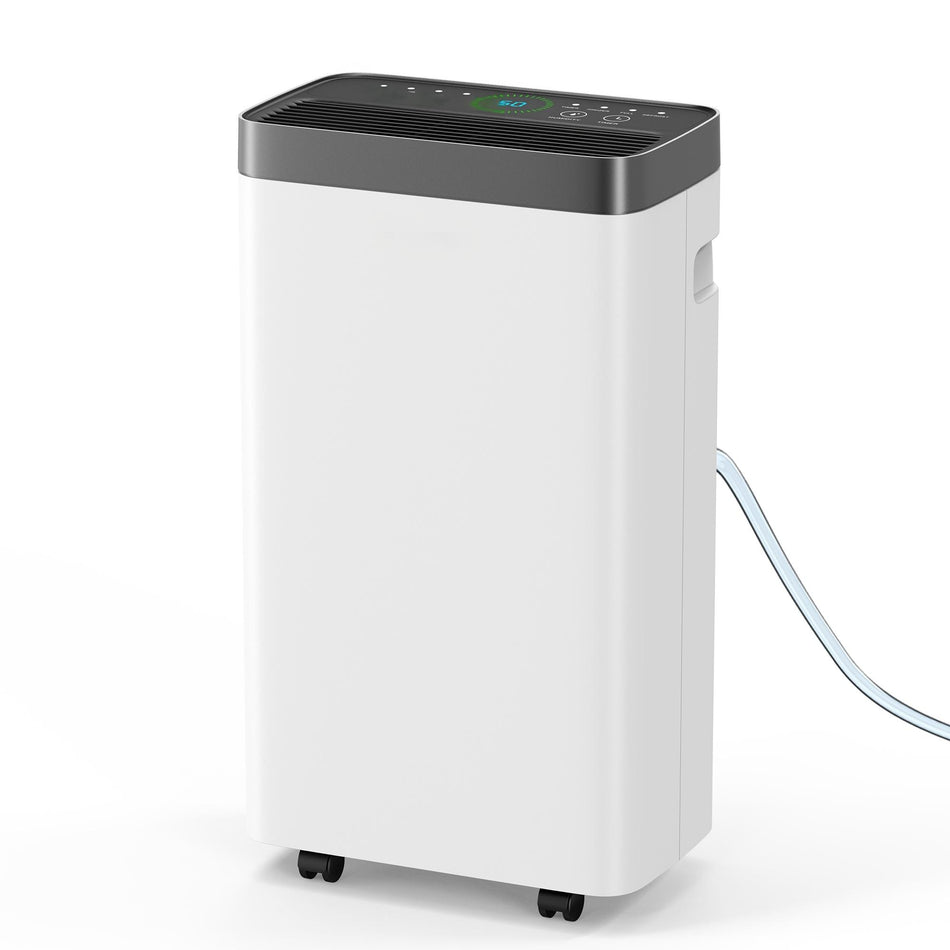 21 pt. 2,000 sq. ft. Dehumidifier in. White with Drain Hose and Bucket, Auto Defrost, Sleep Mode, Dehumidify Efficiently