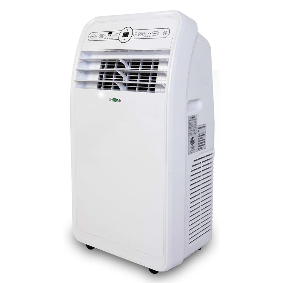 8500 BTU (DOE) Portable Air Conditioner Cools in White, 400 sq. ft. with Heater, Dehumidifier, Remote and Window Kit