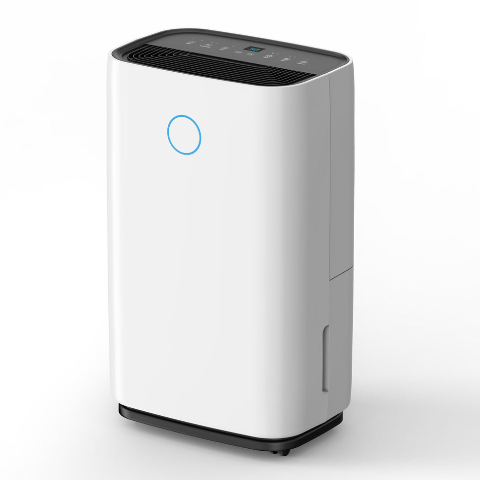 50 pt. 4,500 sq. ft. Dehumidifier for Home in. White, with 1.05 Gal Bucket, Auto Defrost, 24 Hour Timer