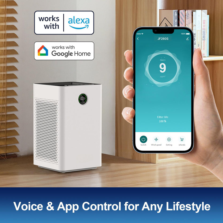 2050 sq ft Coverage Smart HEPA Air Purifier ¨C 23dB Silent Sleep Mode