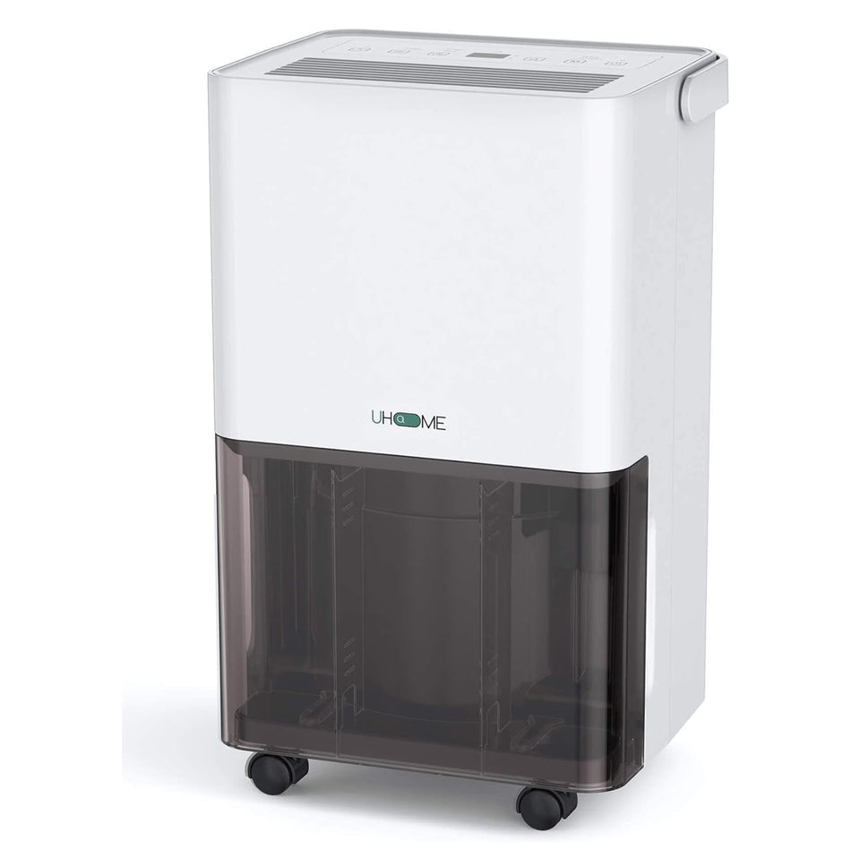 30 pt. 1500 sq. ft. White Dehumidifier with Drain Hose and Bucket, with Activated Carbon Filter, for Basements