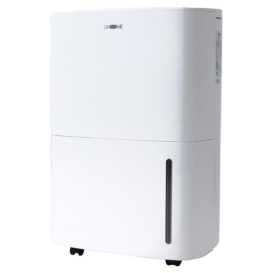 120 pt. 6,000 sq.ft. Dehumidifier in. White with Large Bucket and Drain Hose for Basement, Garage, with Auto Defrost