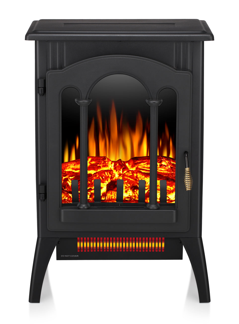 16.54-in W 5100-BTU Black Metal Infrared Quartz Electric Stove