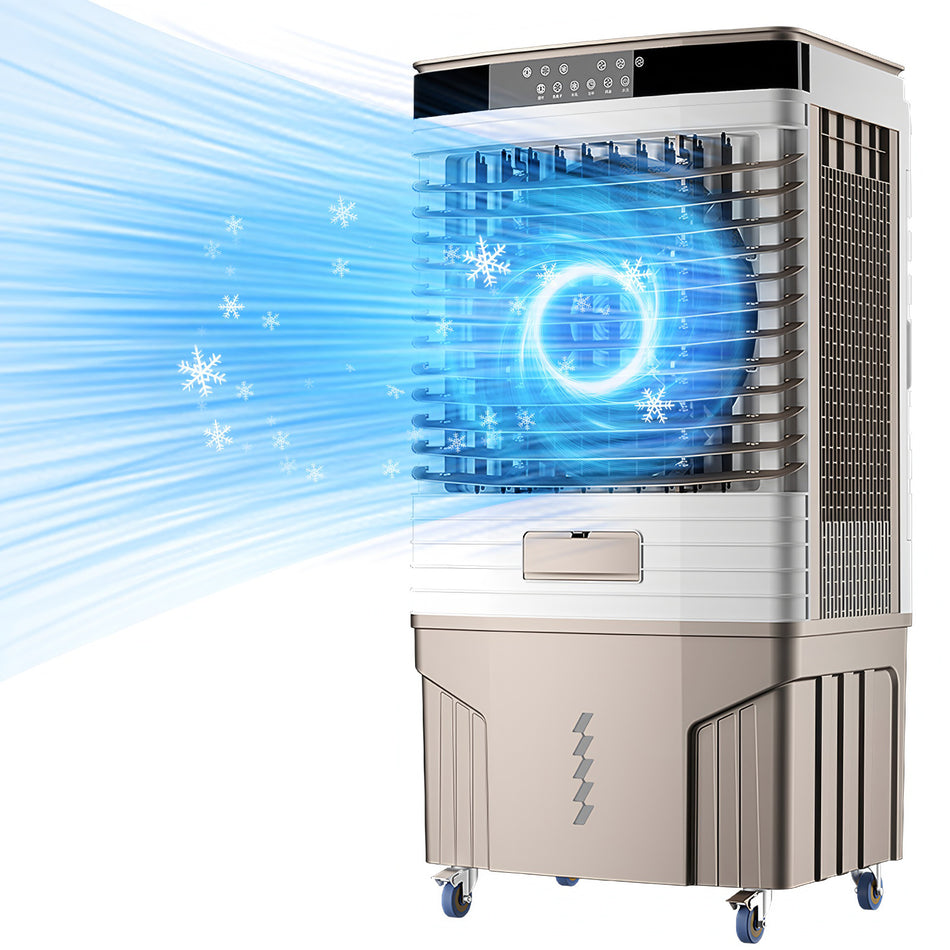 6500 CFM Swamp Cooler with 18.5 Gal Water Tank, 3-Speed Fan, 60 DB Evaporative Air Cooler with 16 FT Remote Control