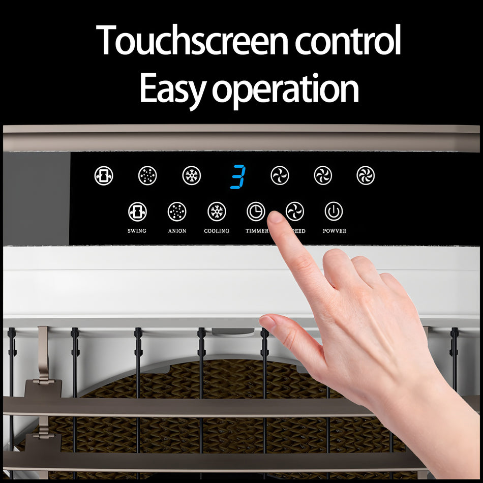 6500 CFM Swamp Cooler with 18.5 Gal Water Tank, 3-Speed Fan, 60 DB Evaporative Air Cooler with 16 FT Remote Control