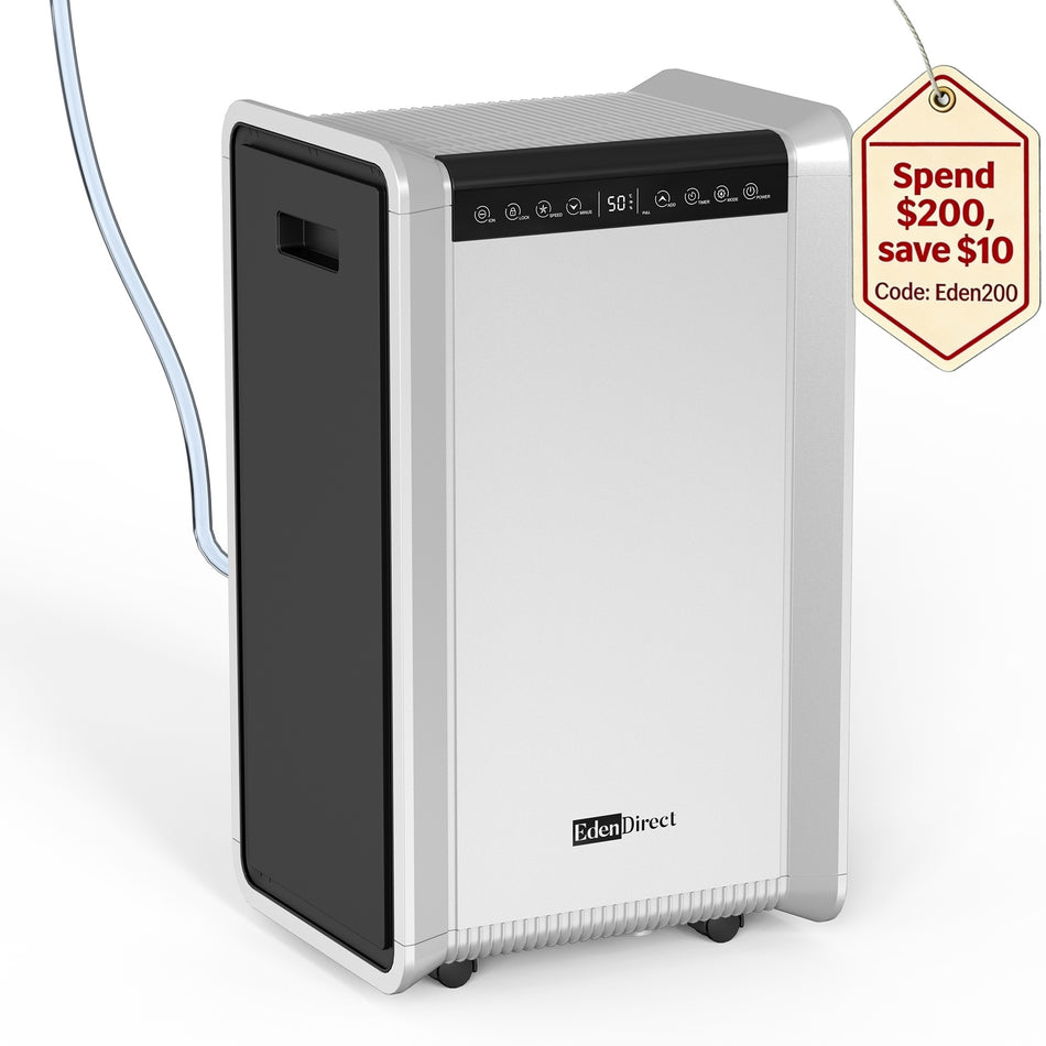 125 pt. 8,500 sq.ft. Commercial Dehumidifier for Basement, with Drain Hose and Large Bucket