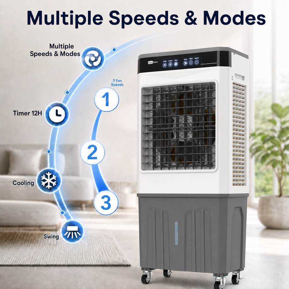 2060 CFM 3-Speed Portable Evaporative Cooler with Remote Control