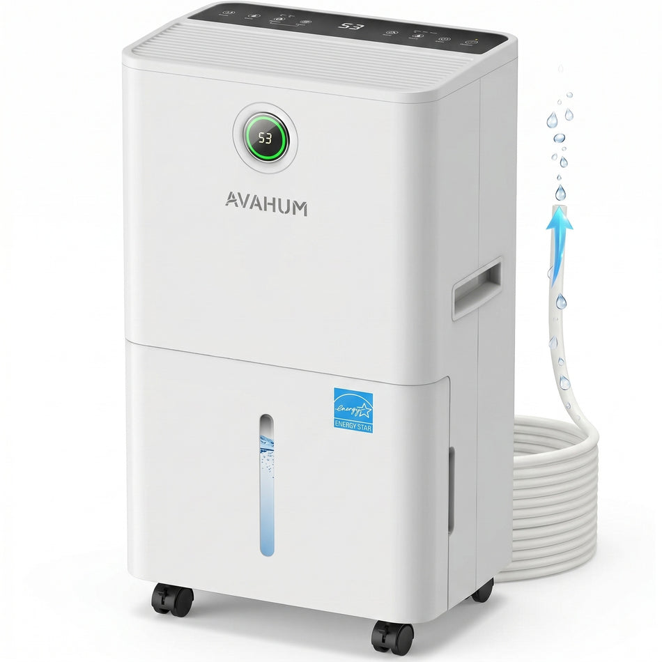150 pt. 5,000 sq. ft. Dehumidifier with Pump, 3-Modes, 24-Hour Timer, and Auto Defrost in. White