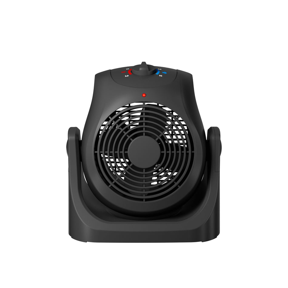 9.45-in 120 -Volt Indoor Black Oscillating Desk Fan Charger Not Included