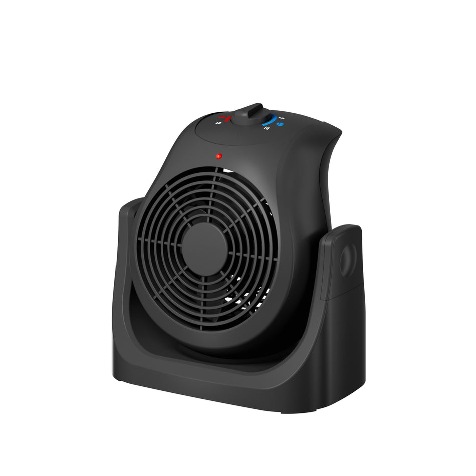 9.45-in 120 -Volt Indoor Black Oscillating Desk Fan Charger Not Included