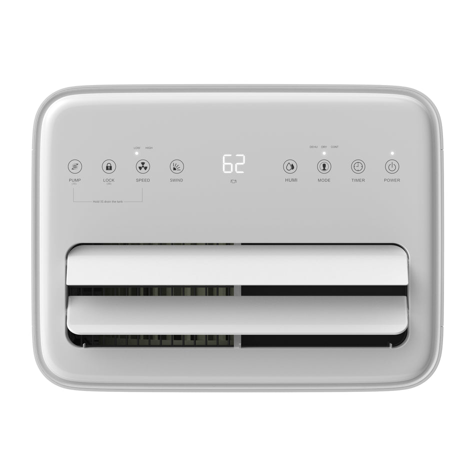 150 pt. 8000 sq. ft. Portable Dehumidifier in White, with Bucket, Automatic Defrost, 3-Modes, Timer, Continuous Run