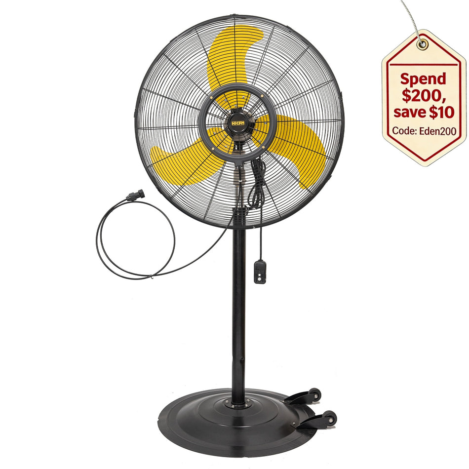 30 in. 3 Speeds Pedestal Fan with IP44 Enclosure 1/3 HP Motor