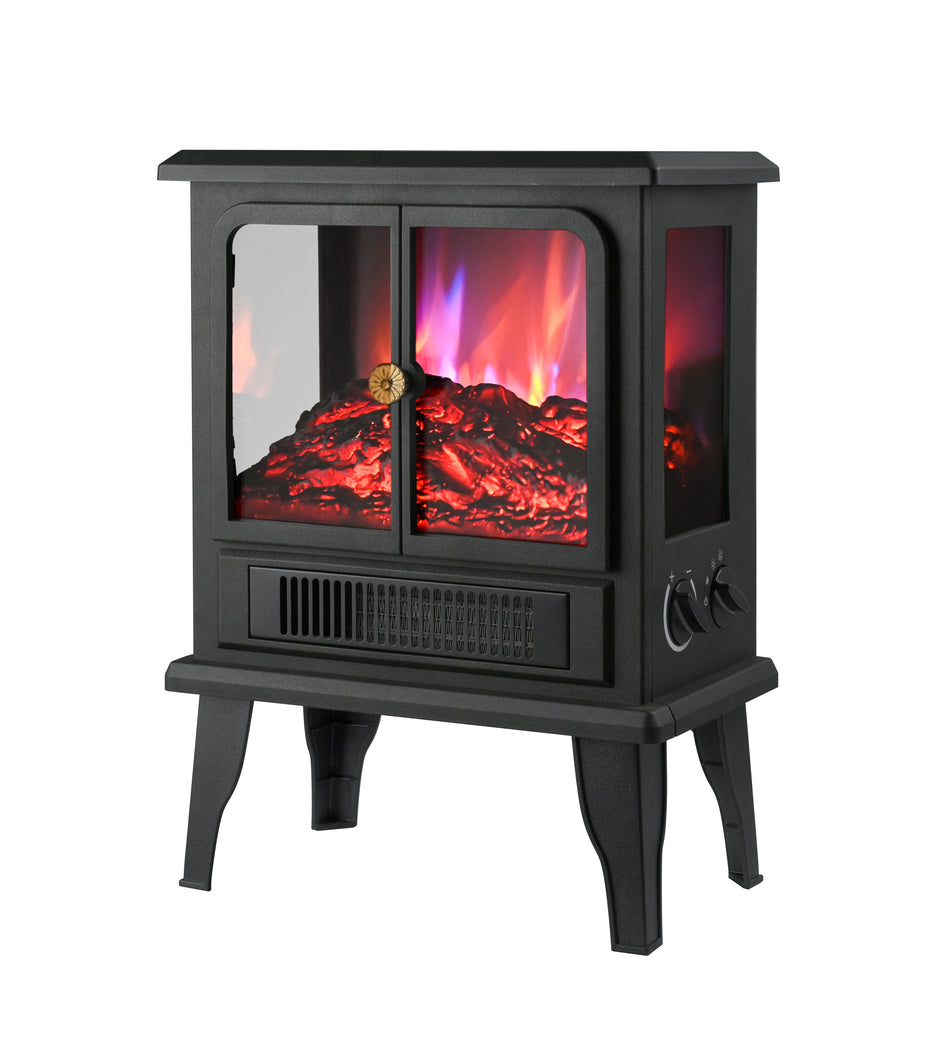 1500-Watt 18.9 in. Electric Black Infrared Space Compact Heater with Adjustable Thermostat, Convection