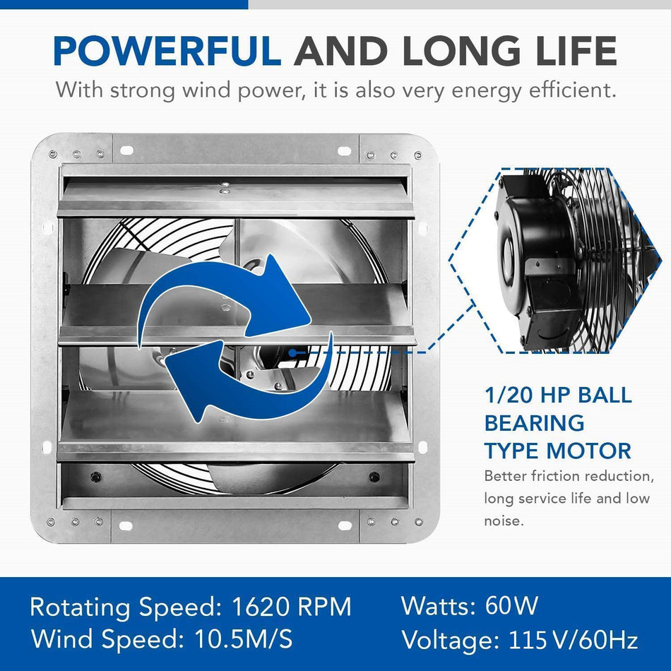 12 in. High Velocity Silver Indoor/Outdoor Wall Mount Fan 2 Pack