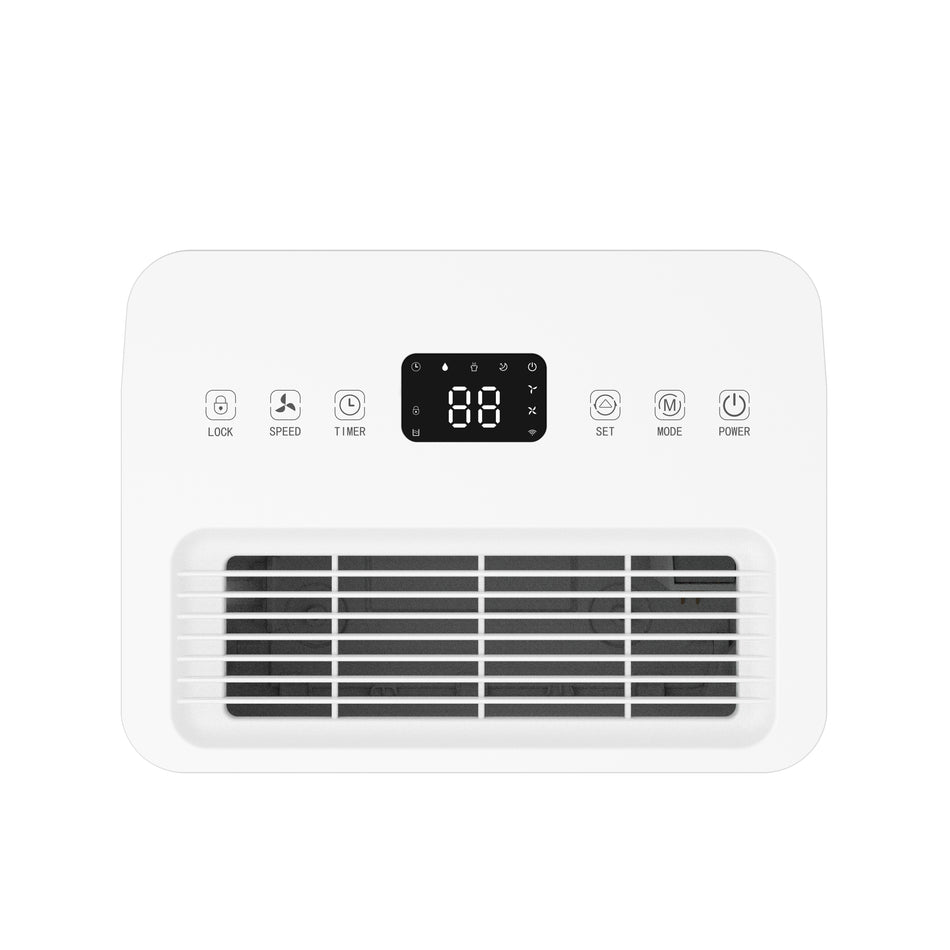 21 pt. 2,000 sq. ft. Portable Dehumidifier for Home with Drain Hose, Bucket in White, Cloth Dry, CONT Run, Sleep Mode