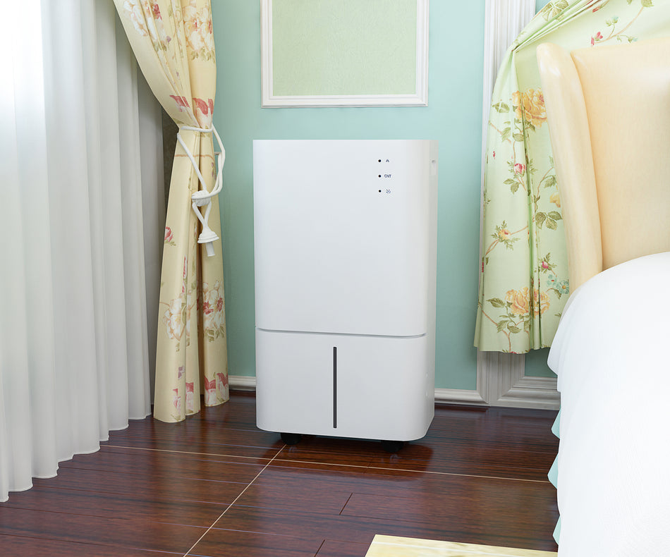 50 -Pint Large Room Dehumidifier For Basements , Bathrooms , Crawlspaces White