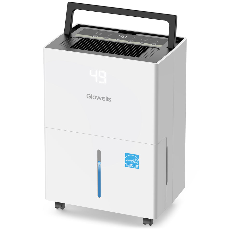80 pt. 4500 sq. ft. Portable Dehumidifier in White, with Bucket, Smart Humidity Control, Automatic Defrost, Timer