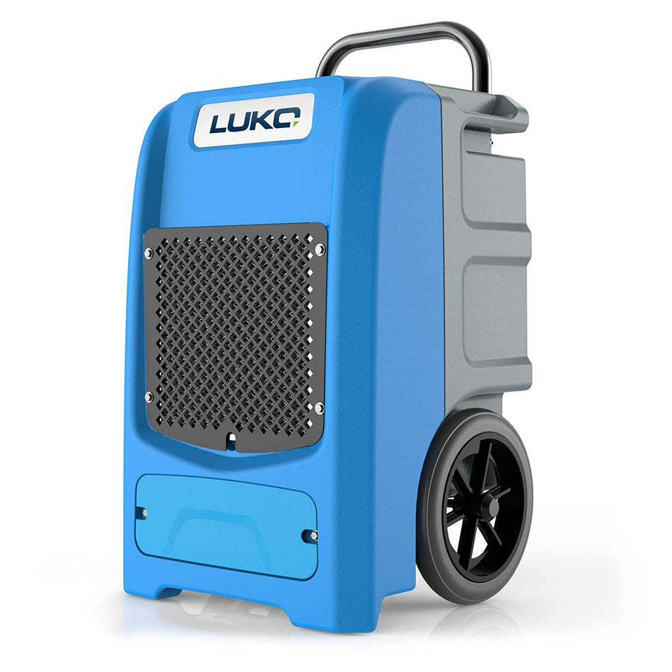 190 pt. 6000 sq. ft. Bucketless Commercial Dehumidifier in Blue with Drain Hose and Pump, Dehumidifier for Basement